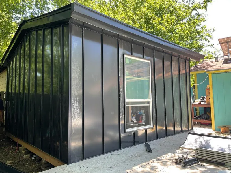 Black standing seam metal wall panels for Metal Roof Installation in Farmers Branch